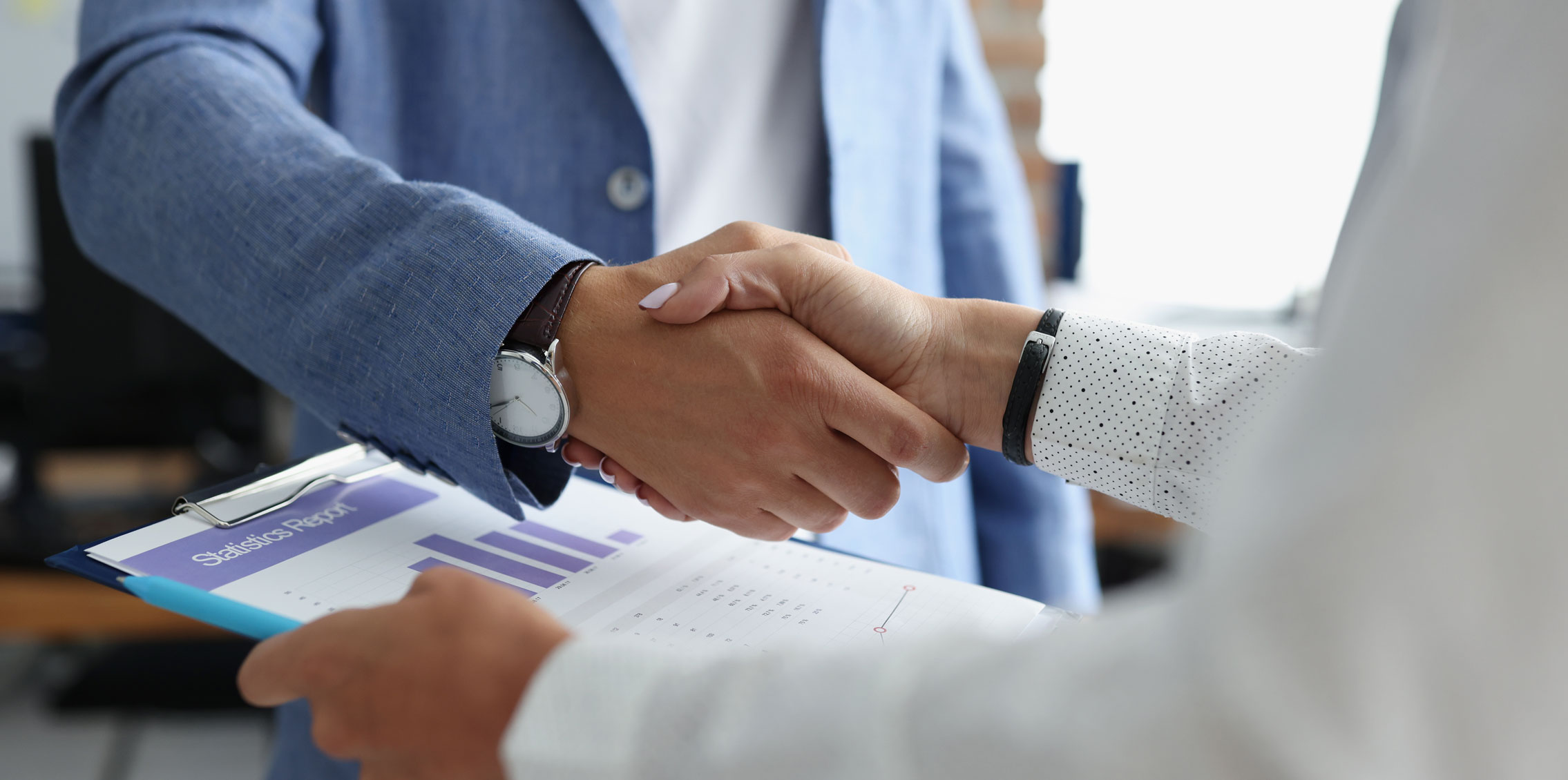 sales closing a deal with handshake after understanding how stratification drives profit
