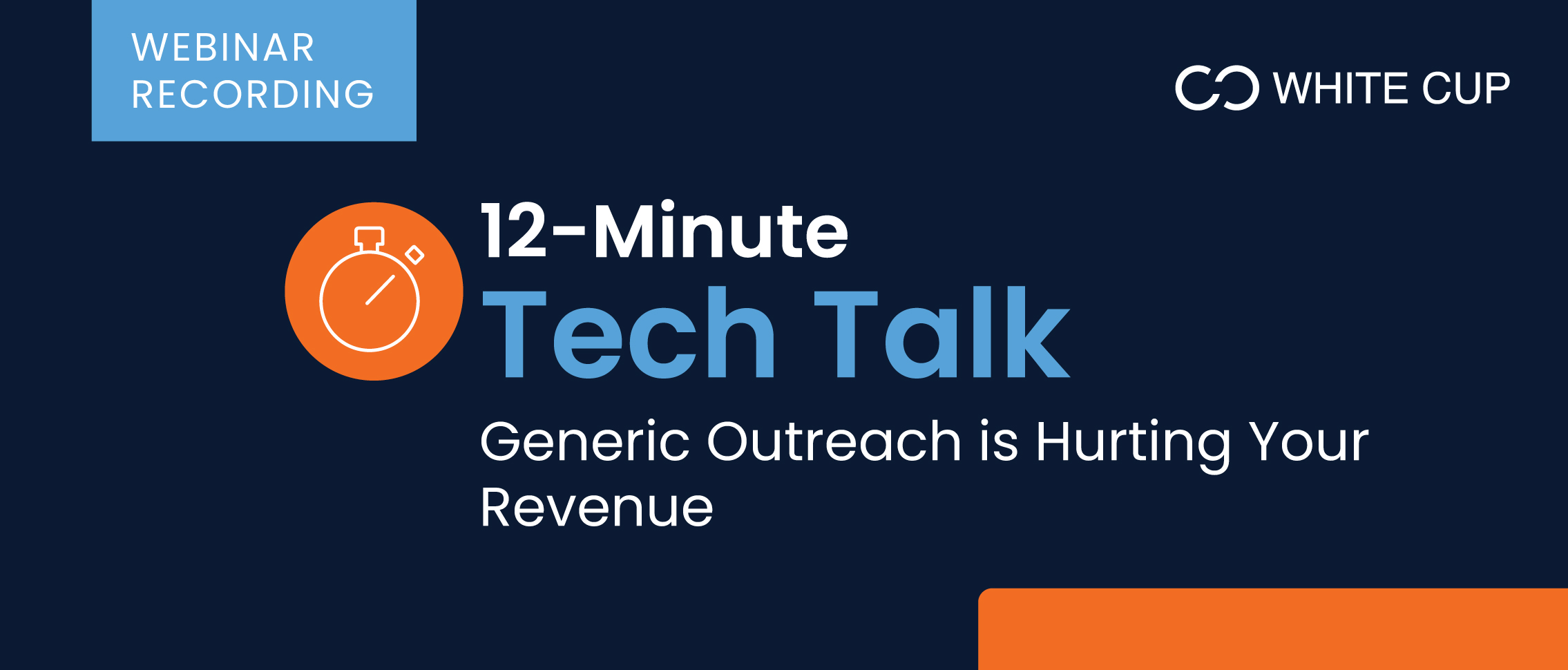 webinar recording of generic outreach is hurting your revenue