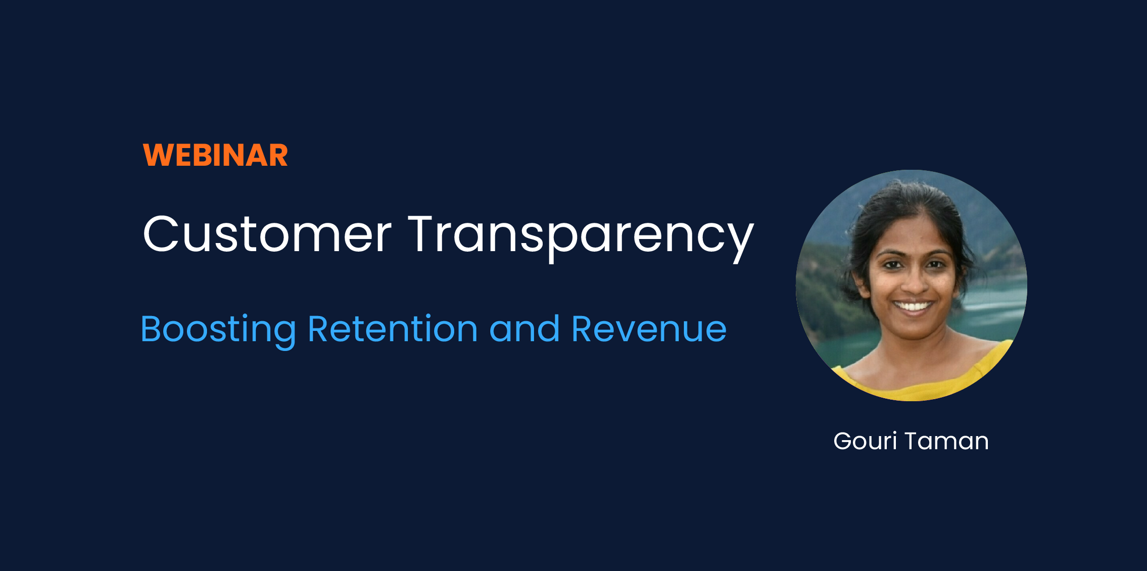 Webinar: Customer Transparency - Feb. 16, 2023