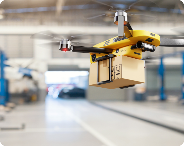 drone delivering package